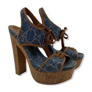 Gucci Jean Corked Heels